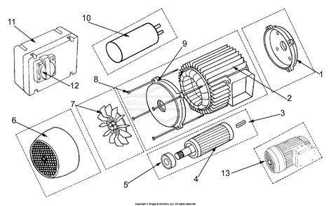 Part Location Diagram of B3983 Briggs and Stratton Outlet box complete soga 1.2kw g/s